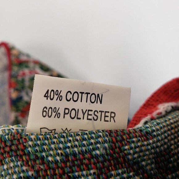 Old Time Pottery 19" Tapestry Christmas Holiday Stocking Snowman Tree Snowflakes - Picture 6 of 9